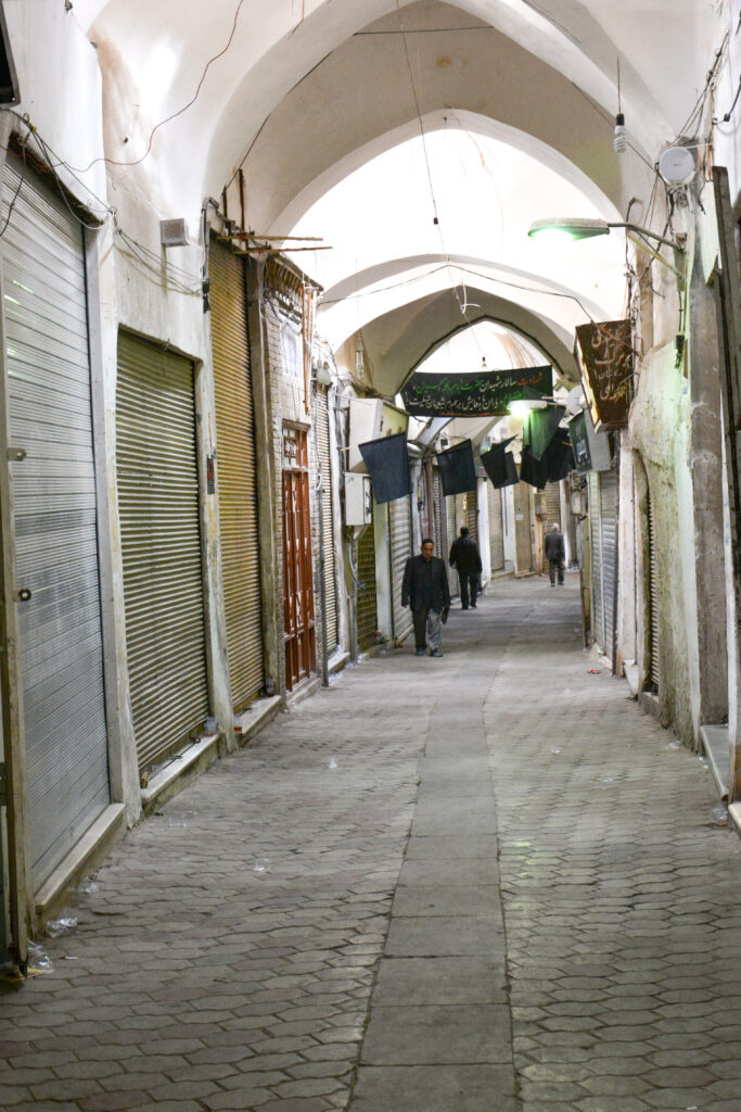 Quiet vaulted corridor of Kashan Bazaar on Friday Iran fine art travel photography by Hadi Baradaran ArtQuestor
