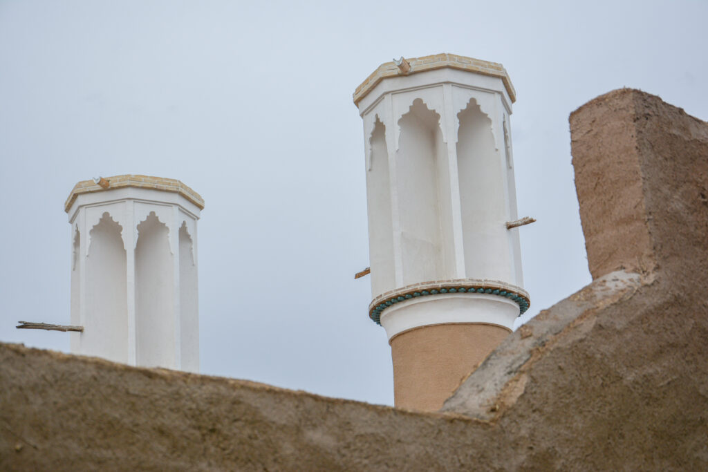 Traditional Persian badgeer wind catcher towers Kashan Iran fine art architectural photography by Hadi Baradaran ArtQuestor