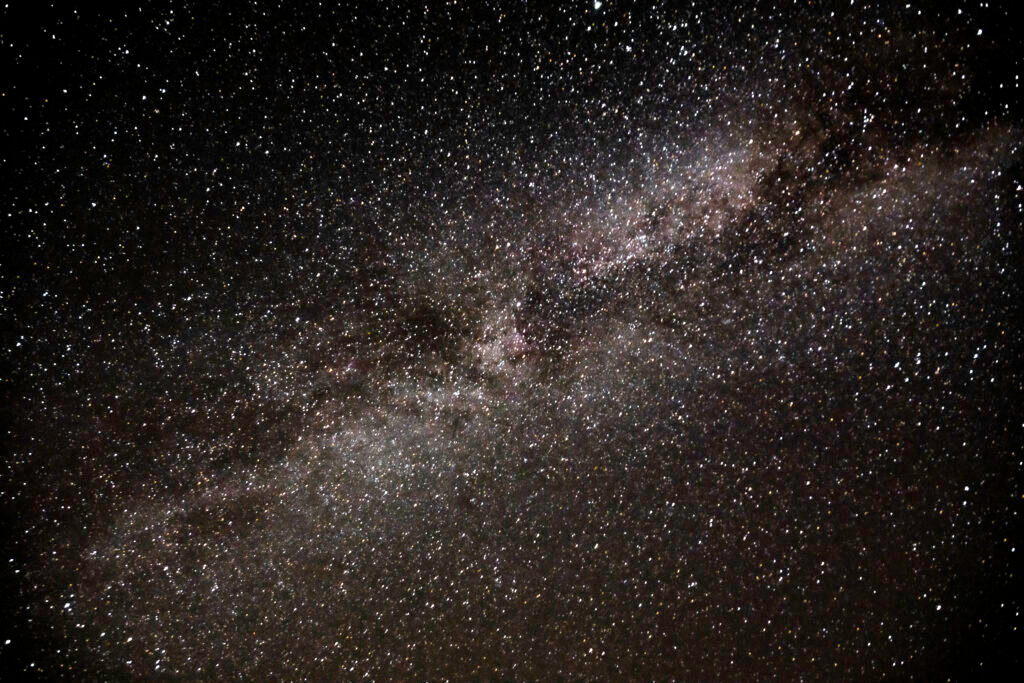 Close-up Milky Way galaxy core stars night sky Yosemite National Park California astrophotography by Hadi Baradaran ArtQuestor
