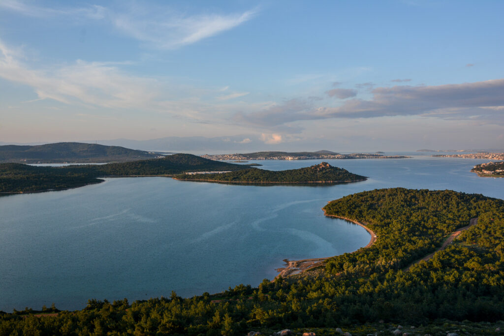 Mediterranean coastline green islands calm blue sea fine art landscape photography by Hadi Baradaran ArtQuestor