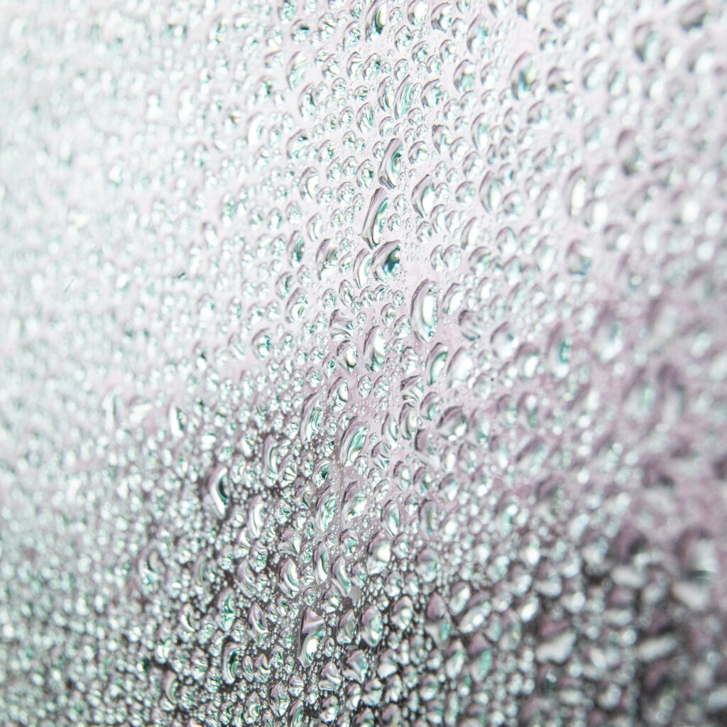 macro photograph of raindrops on car window glass by Hadi Baradaran ArtQuestor Gallery