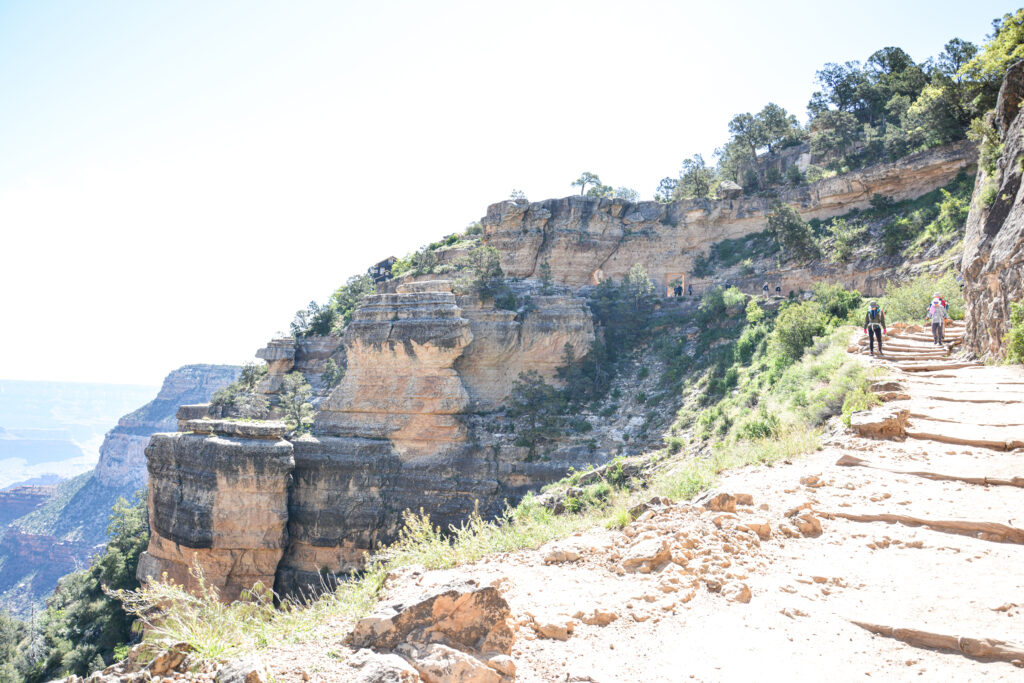 Grand Canyon rugged cliff face desert vegetation red orange rock Arizona fine art photography by Hadi Baradaran ArtQuestor
