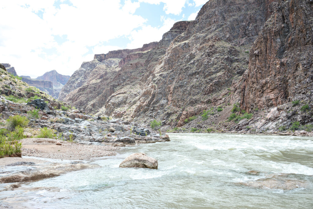 Colorado River winding through Grand Canyon towering canyon walls Arizona fine art landscape photography by Hadi Baradaran ArtQuestor